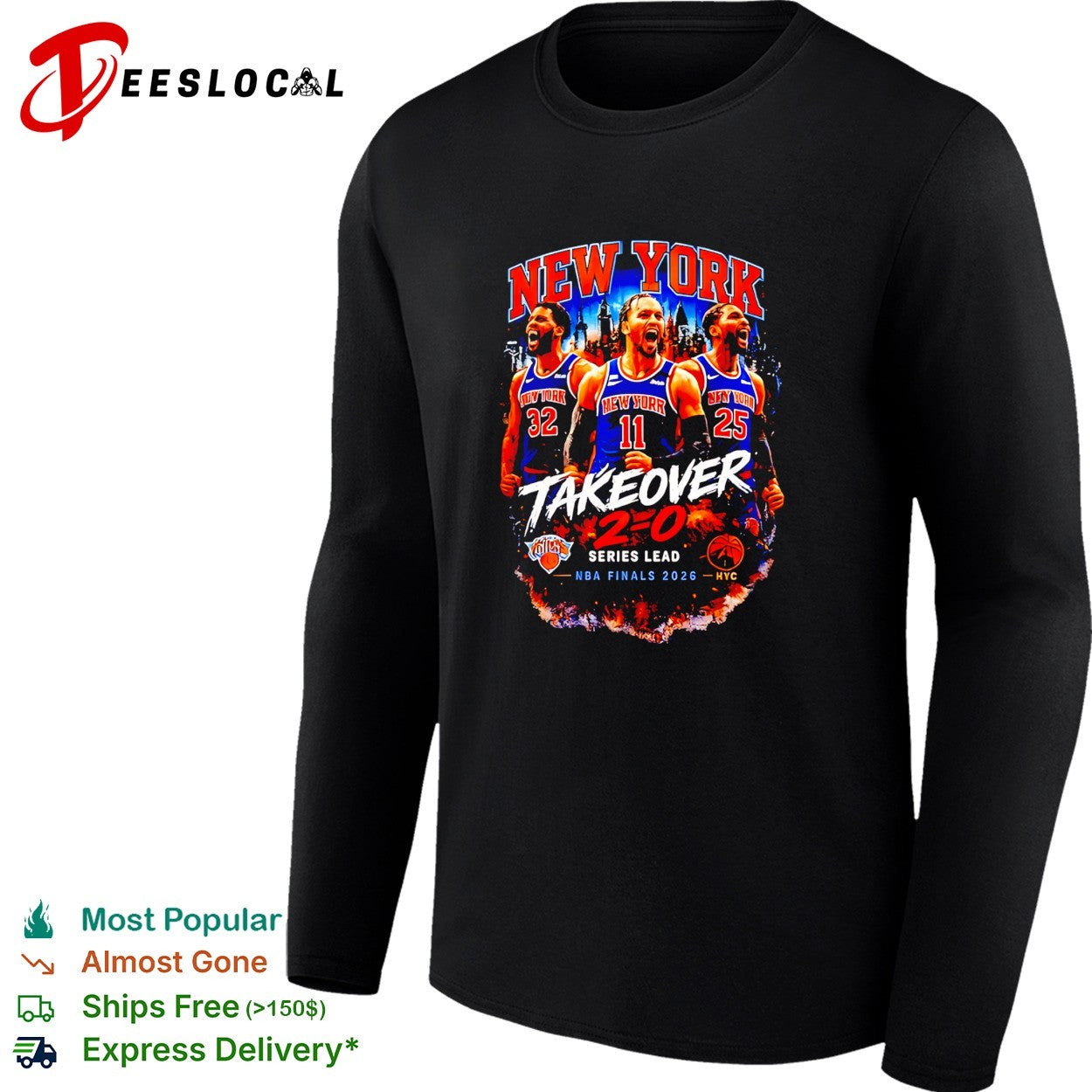 Jalen Brunson Karl Anthony Towns Mikal Bridges New York Knicks Takeover 2 0 Series Lead Finals 2026 shirt