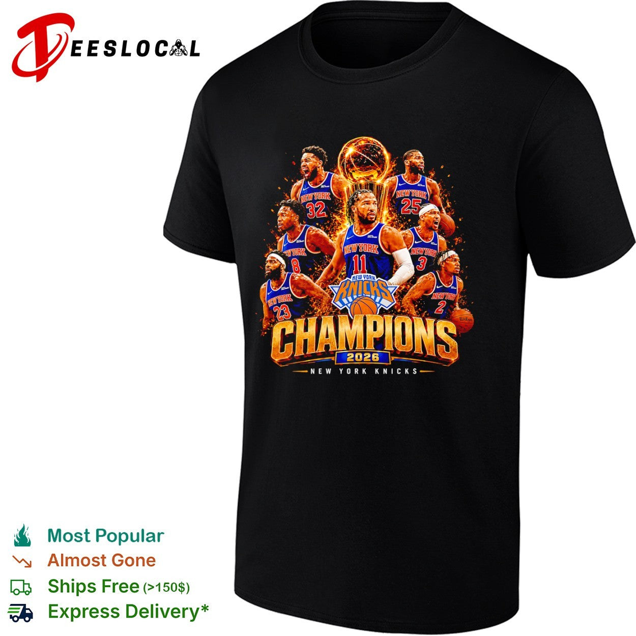 Jalen Brunson Karl Anthony Towns New York Knicks 2026 Champions shirt