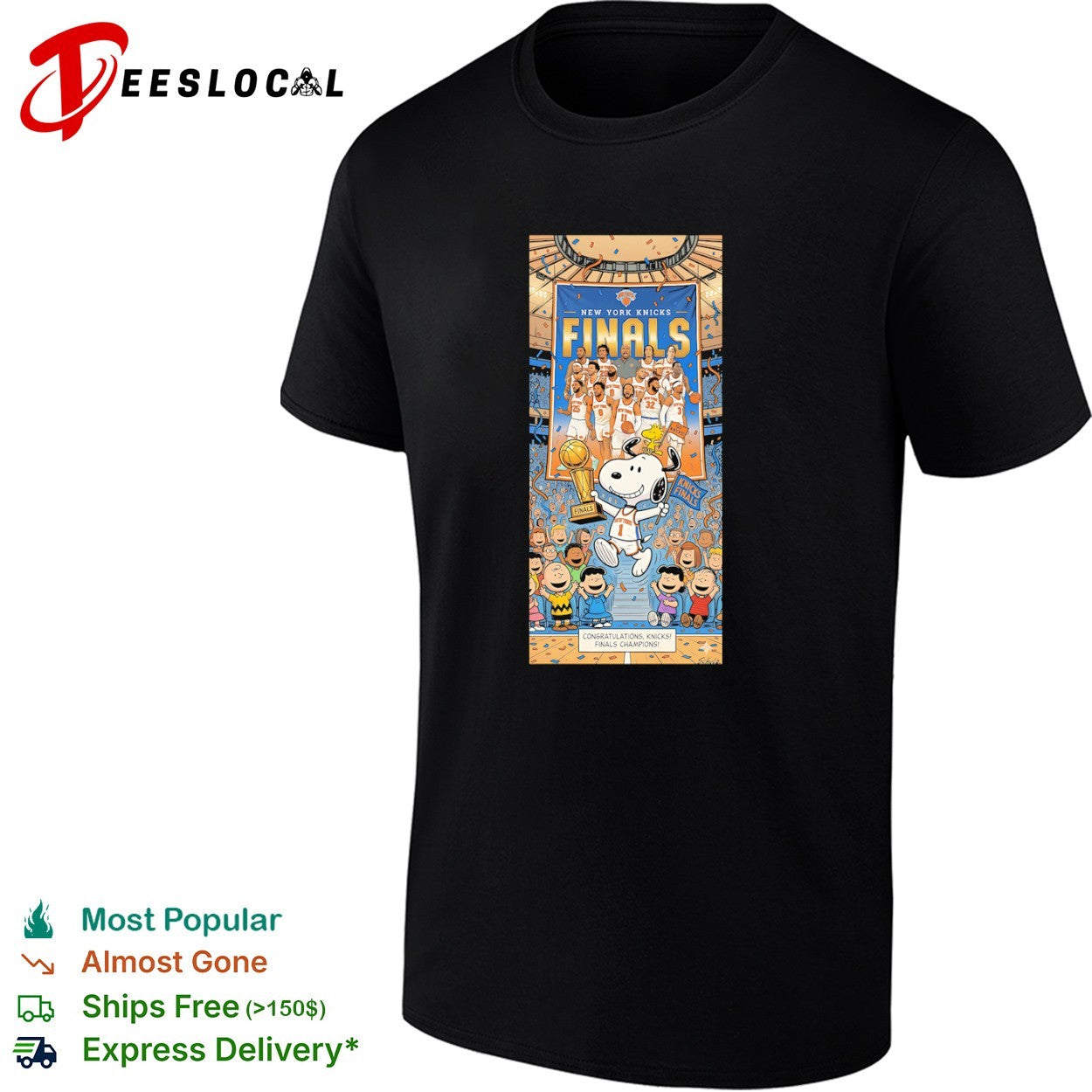 Jalen Brunson Karl-Anthony Towns New York Knicks Peanuts Snoopy Finals shirt
