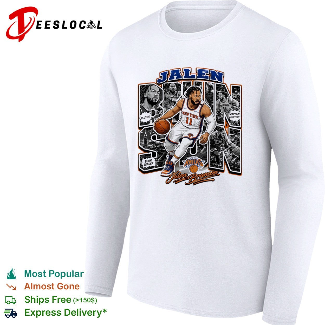 Jalen Brunson New York Knicks NBA Clutch Born Leader Captain Clutch Player shirt