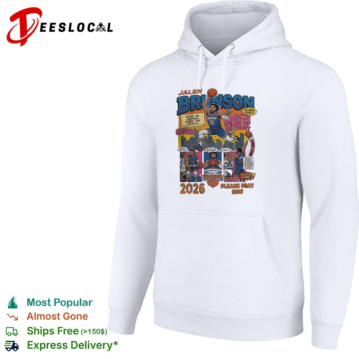 Jalen Brunson New York Knicks NBA Made in Bodega King of the Court 2026 shirt