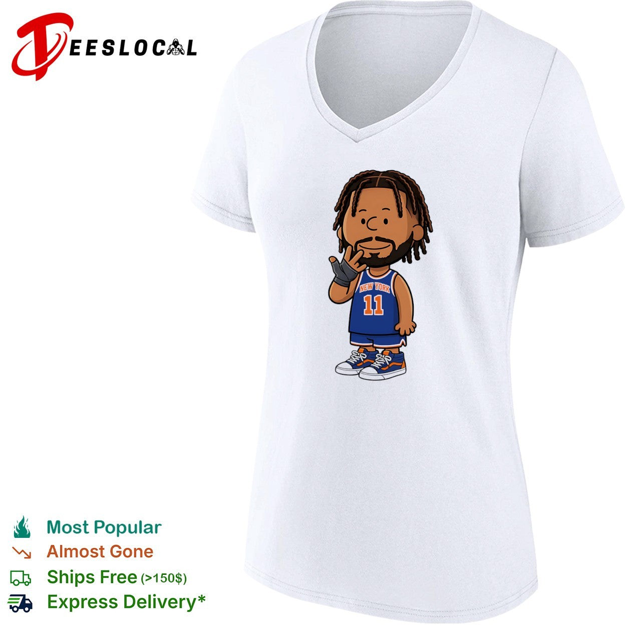 Jalen Brunson New York Knicks NBA Peanuts Cartoon Shirt