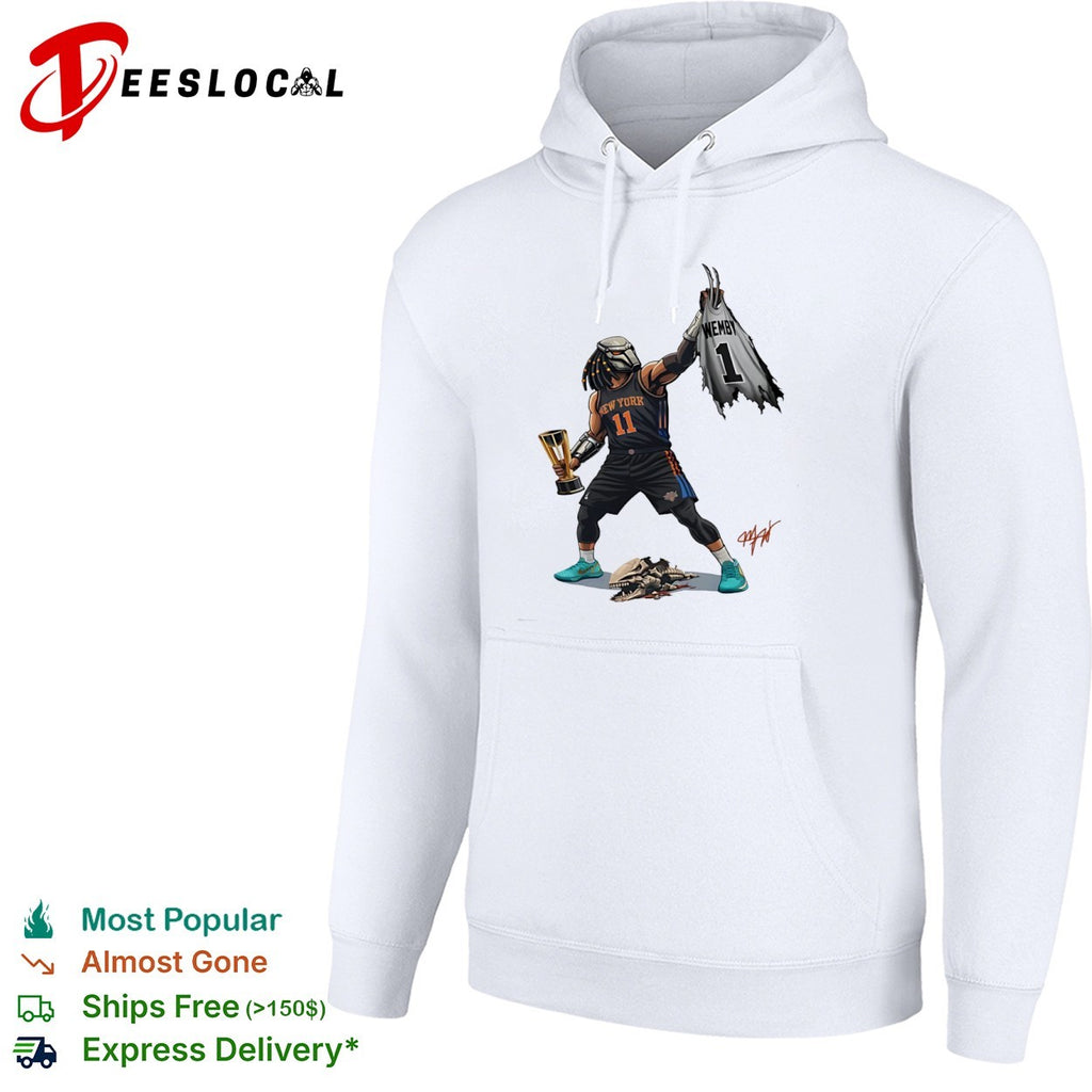 Jalen Brunson New York Knicks NBA Predator Victor Wembanyama parody concept shirt