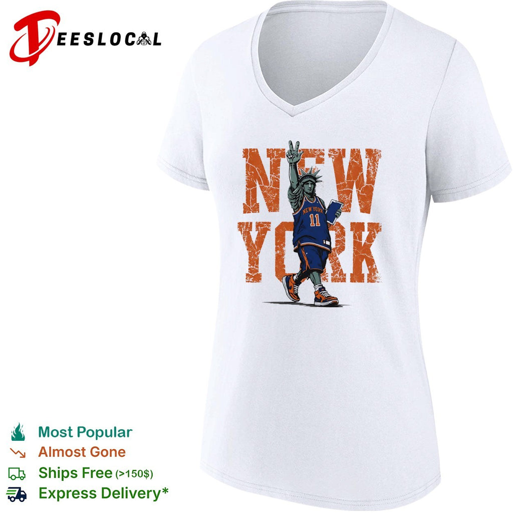 Jalen Brunson New York Knicks NBA Statue of Liberty shirt
