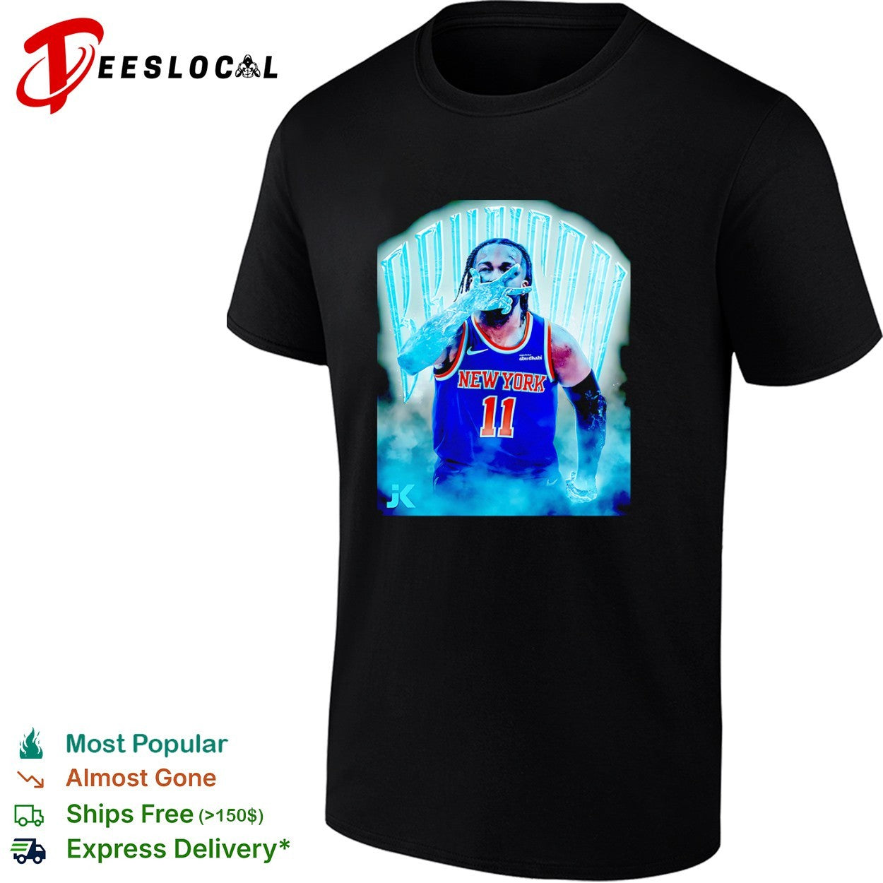 Jalen Brunson New York Knicks NBA ice basketball player shirt