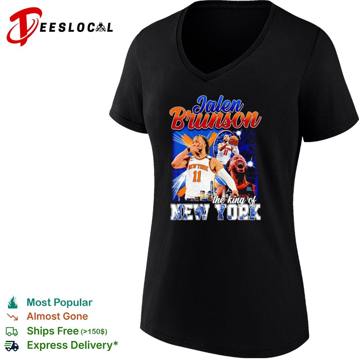 Jalen Brunson New York Knicks NBA the king of New York basketball fan shirt