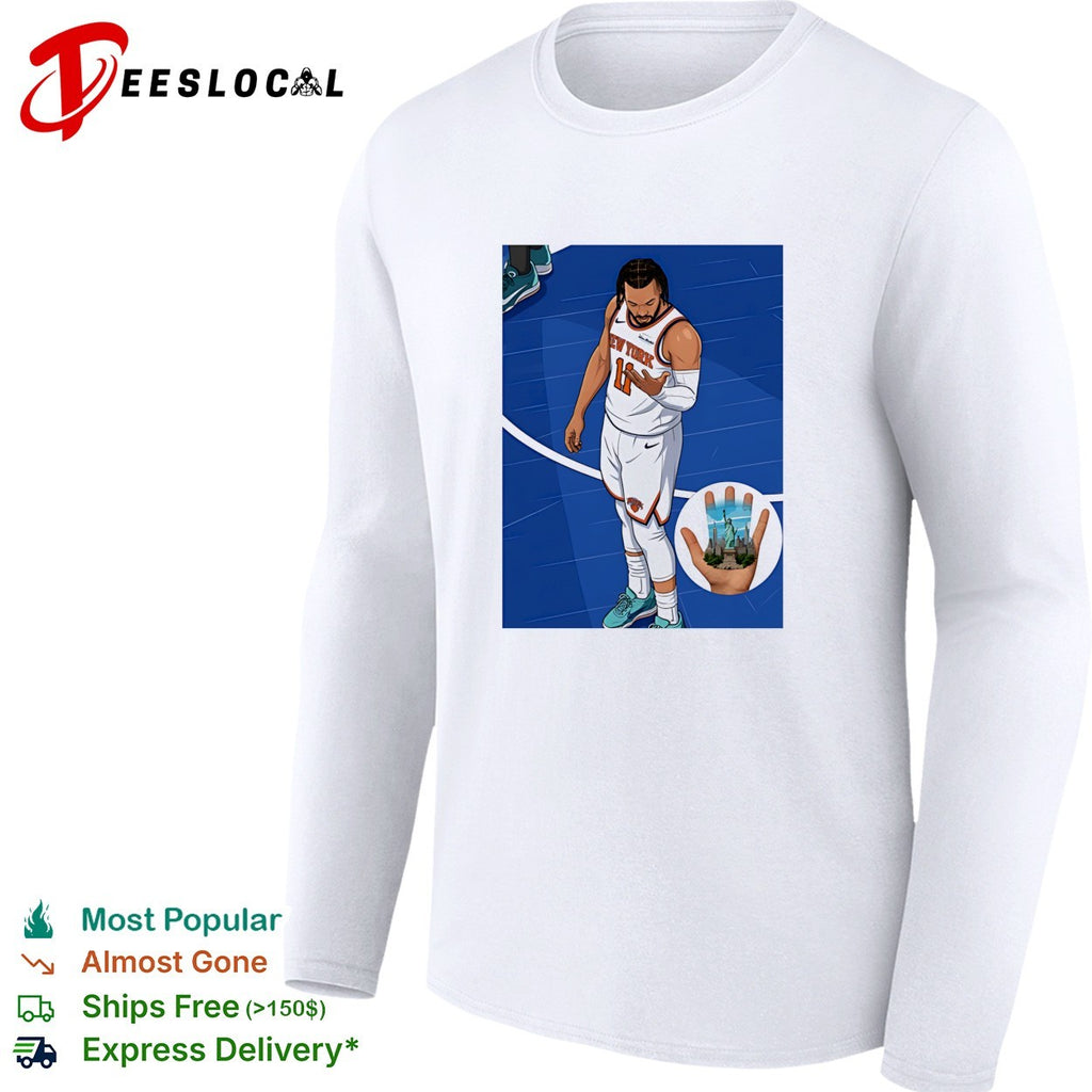 Jalen Brunson New York Knicks NYC in my hands illustration art shirt