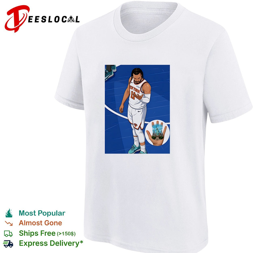 Jalen Brunson New York Knicks NYC in my hands illustration art shirt