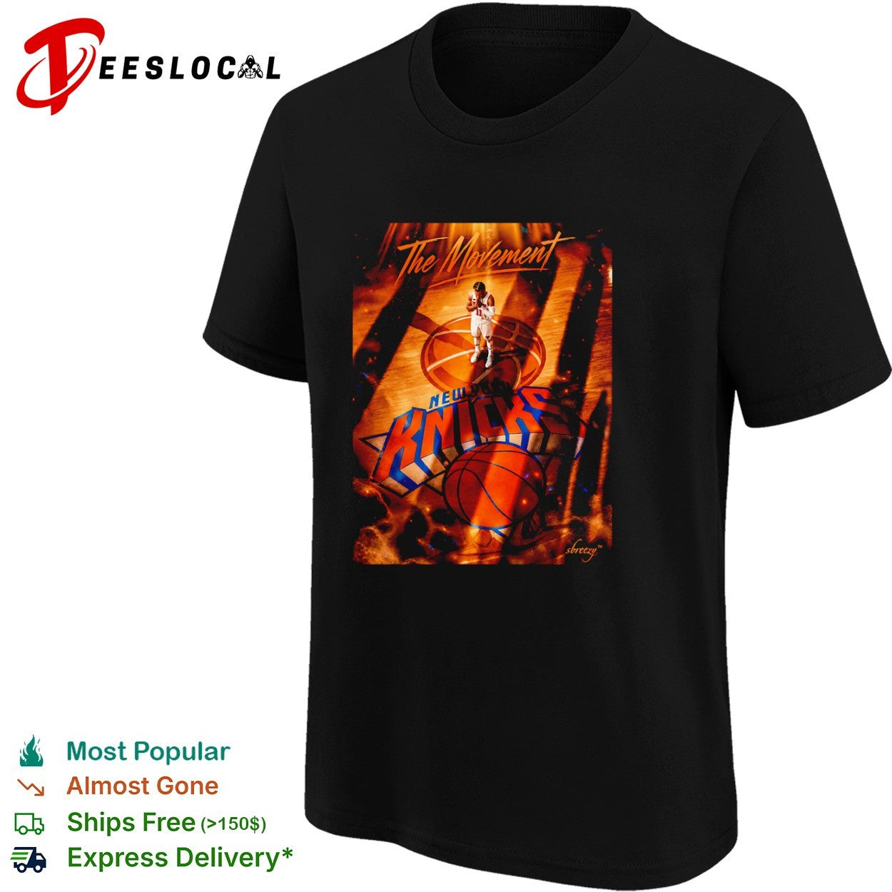 Jalen Brunson New York Knicks The Movement NBA Basketball shirt