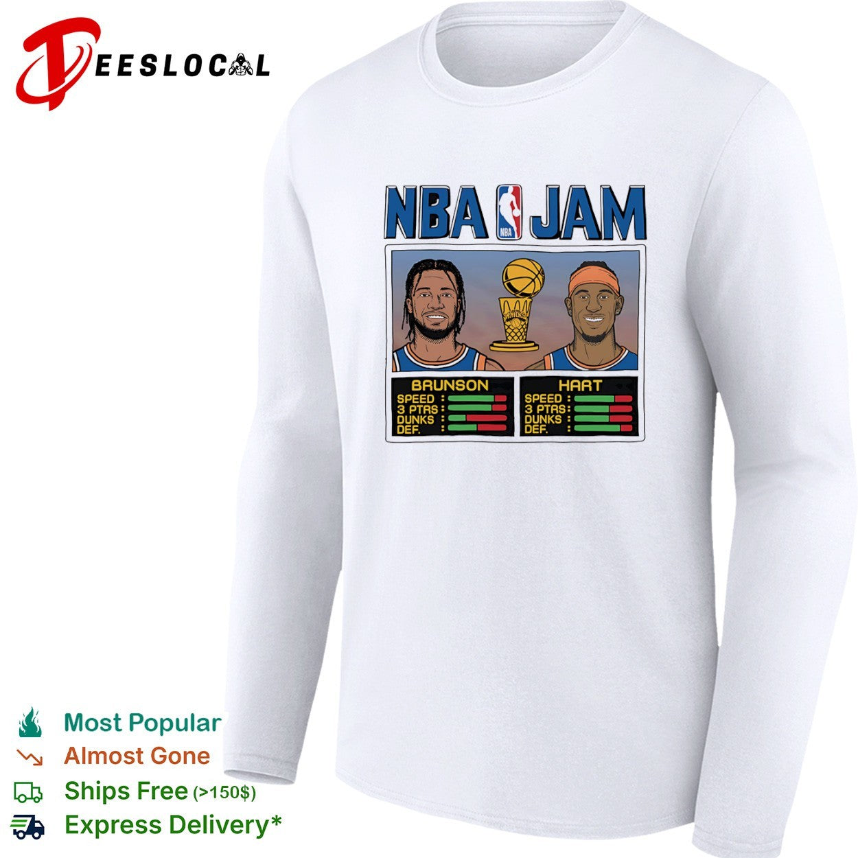Jalen Brunson and Josh Hart New York Knicks NBA Jam player shirt