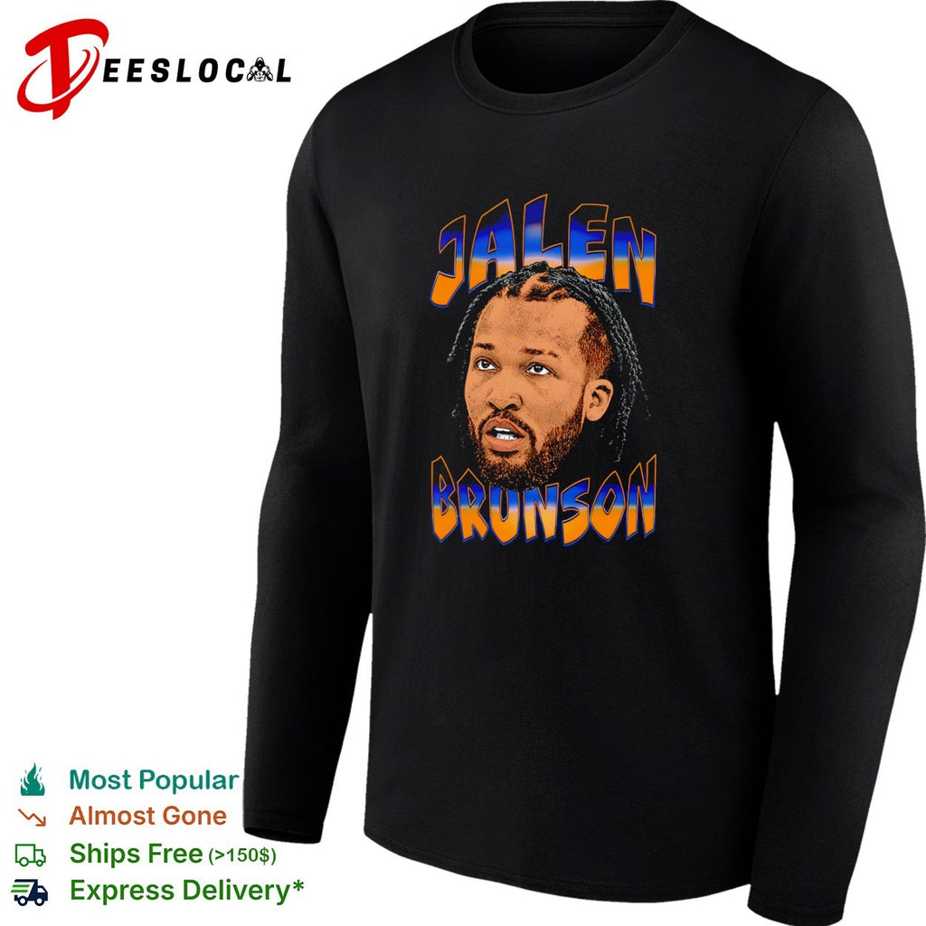 Jalen Brunson big face New York Knicks NBA shirt