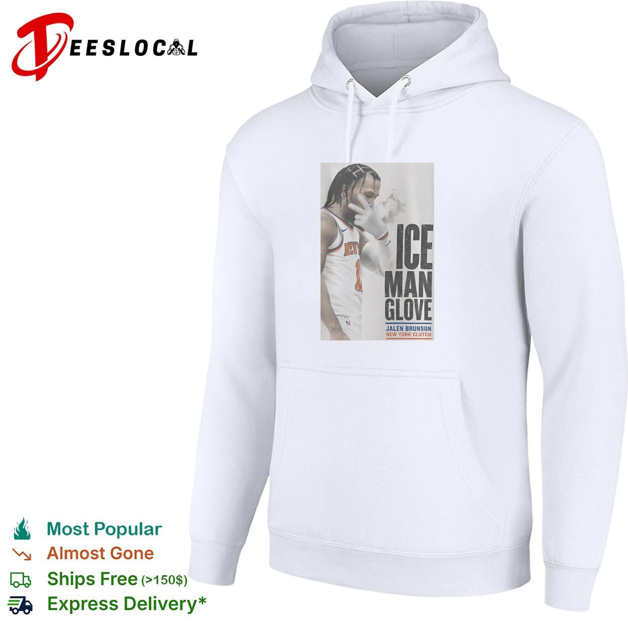 Jalen Brunson ice man glove New York Knicks clutch poster art shirt