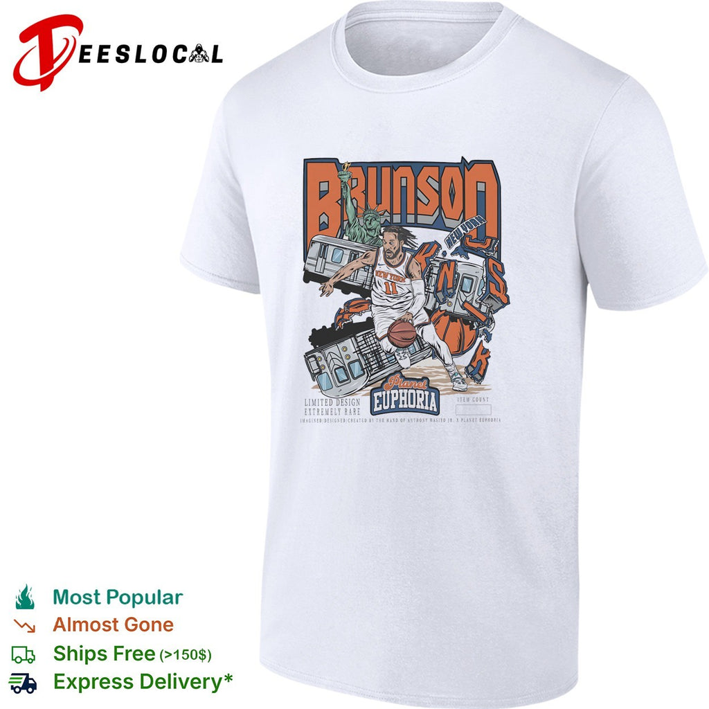 Jalen Brunson of New York Knicks basketball concert shirt