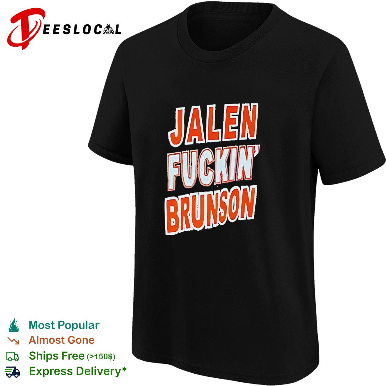 Jalen fuckin’ Brunson New York Knicks bold typography shirt
