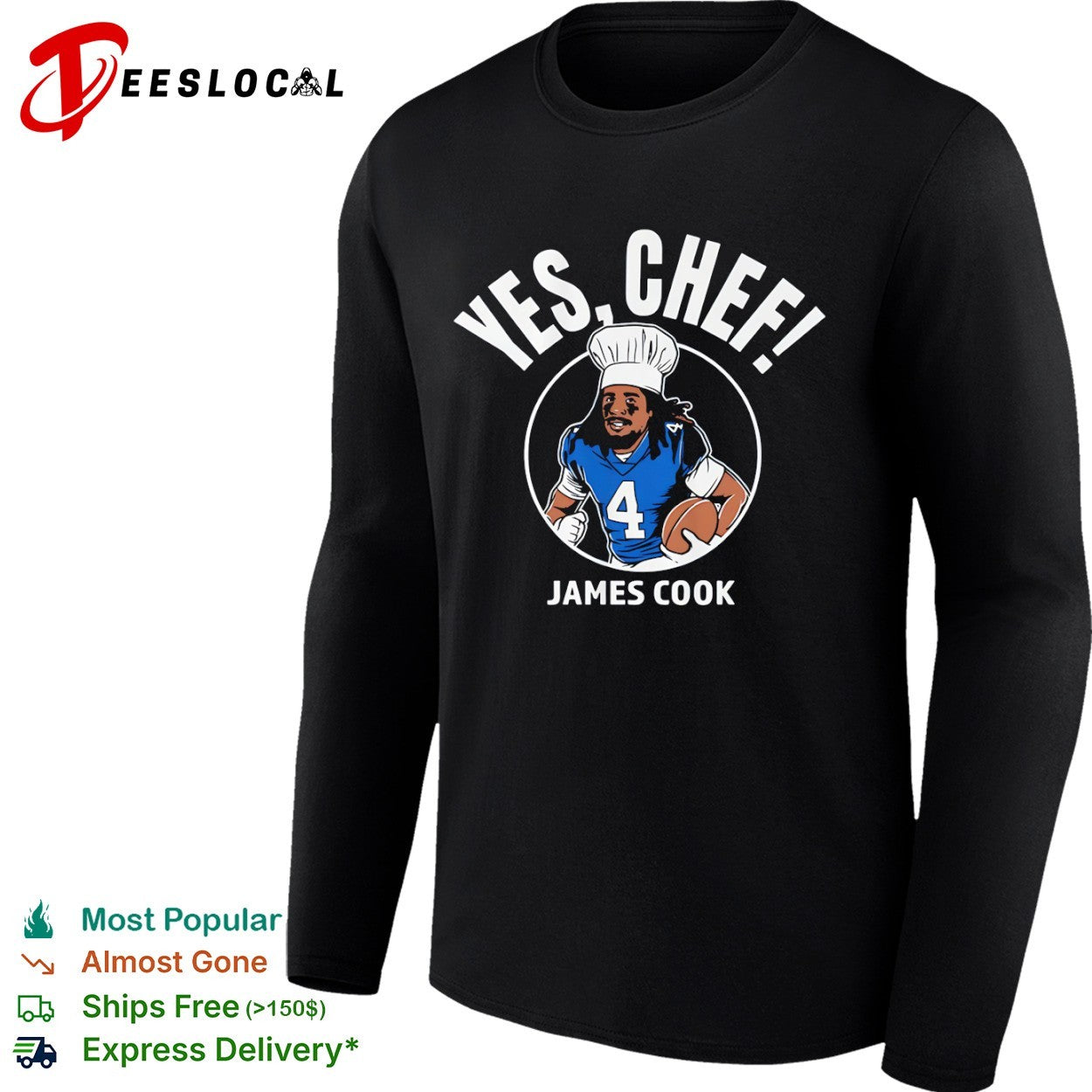 James Cook Buffalo Bills NFL Yes Chef shirt
