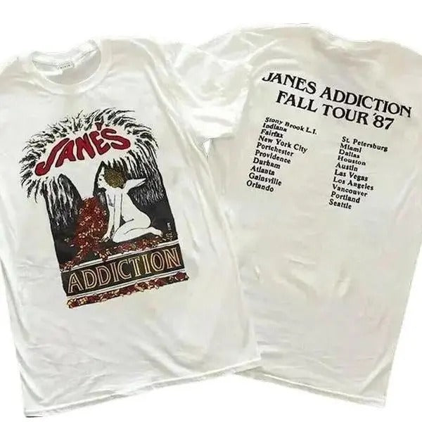 Jane's Addiction Fall Tour 87 Unisex Menswear T-Shirt Hoodie, Sweatshirt | TeeBloomCo.com