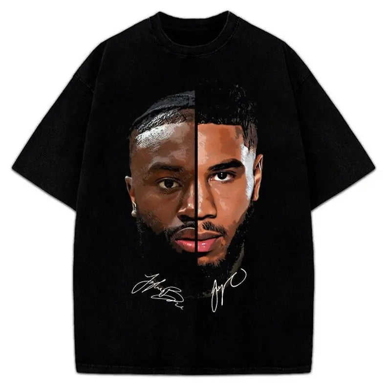 Jaylen Brown and Jason Tatum Duo Shirt Boston Basketball Custom Design Graphic T-Shirt Hoodie, Sweatshirt | TeeBloomCo.com