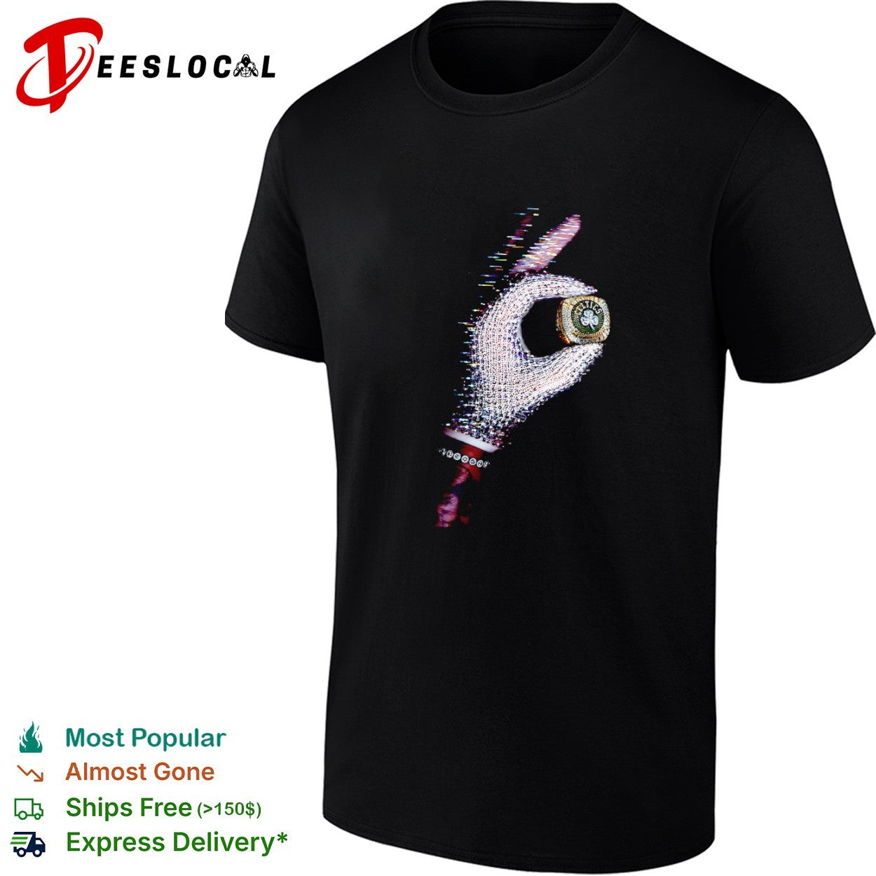 Jayson Tatum Boston Celtics hand NBA Champions Ring Michael Jackson Style shirt