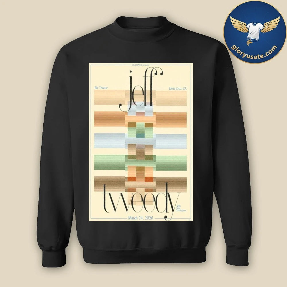 Jeff Tweedy Santa Cruz, CA March 24 2026 Tour Poster Shirt