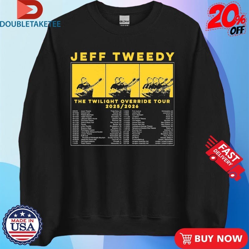 Jeff Tweedy Twilight Override 2025 2026 Tour Dates Shirts
