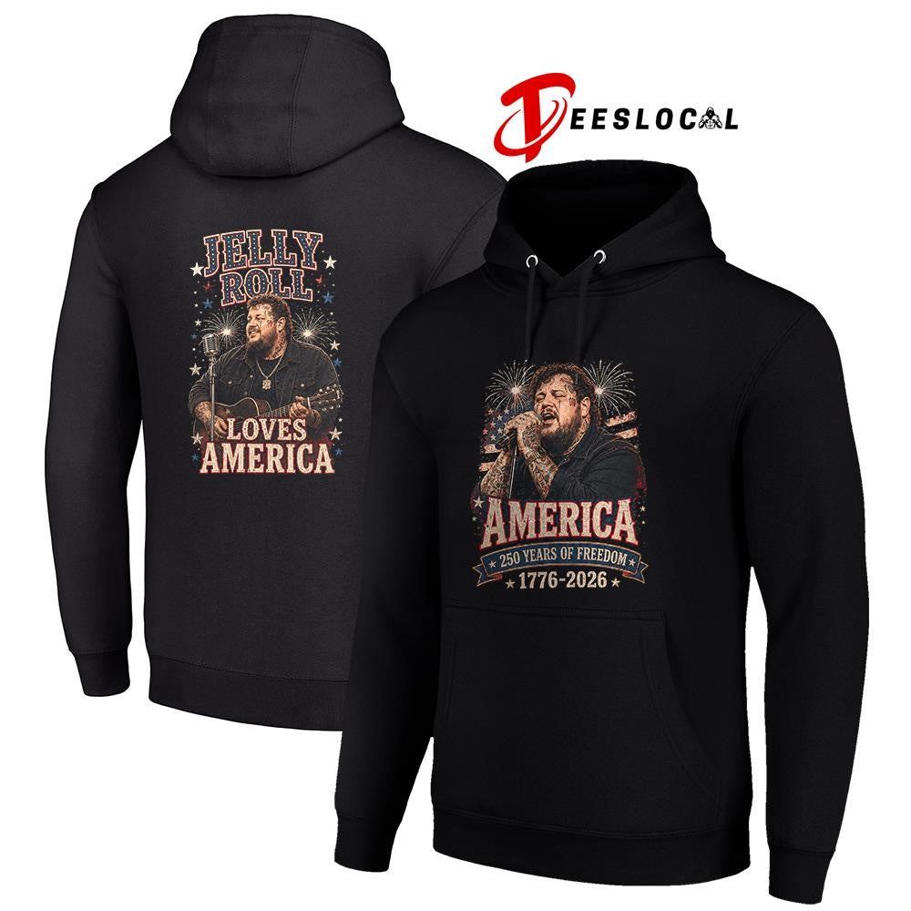 Jelly Roll America 250 years of freedom loves America shirt