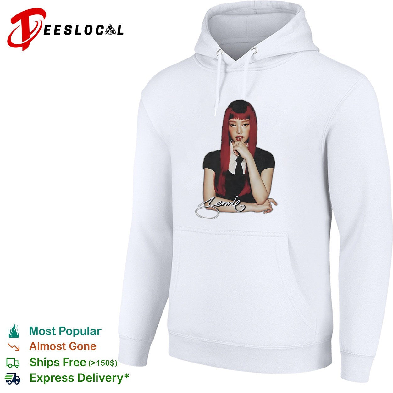 Jennie Kim Blackpink Signature Logo Jennie Blackpink Kpop Idol Fan Art Shirt