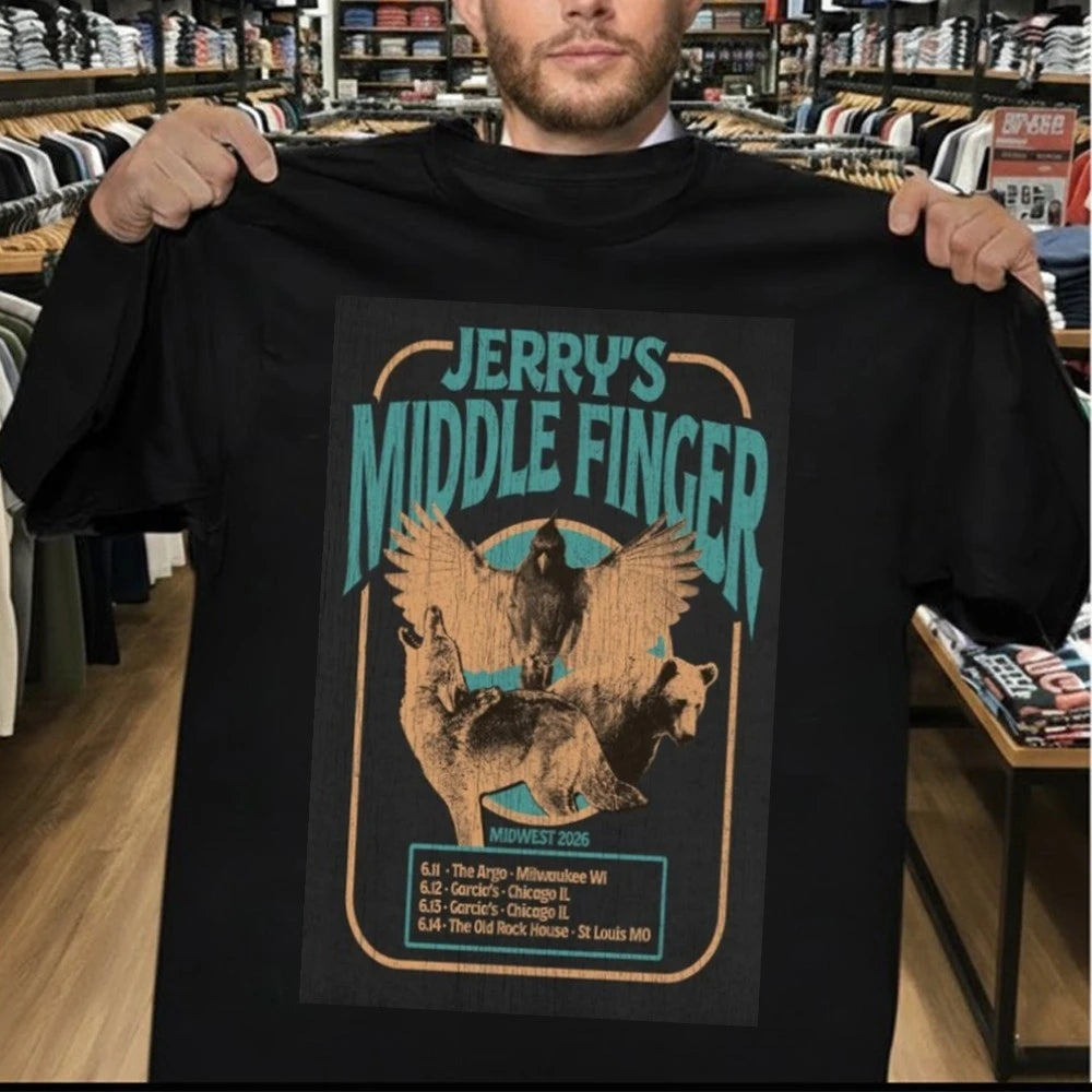 Jerrys Middle Finger Midwest Tour 2026 Poster Shirt