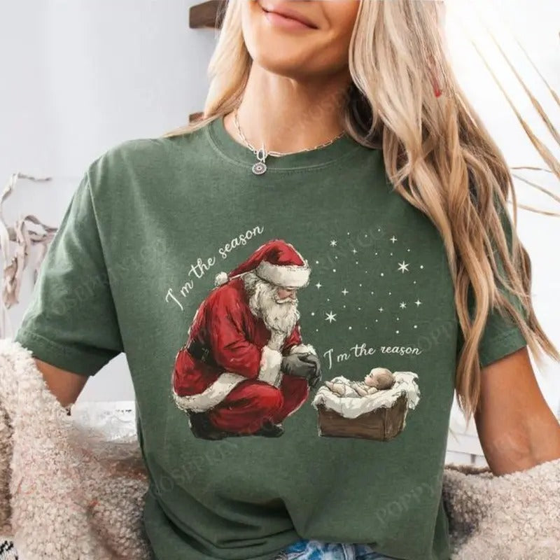 Jesus Christmas Sweatshirt, Hoodie, T - Shirt, Religious Xmas Tshirt, Women's Holiday Shirt | TeeBloomCo.com