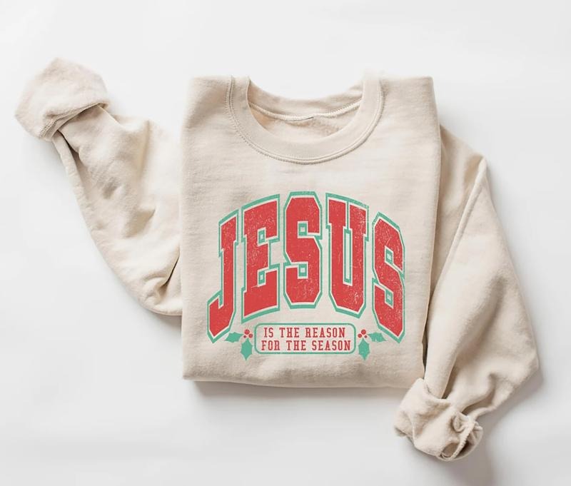 Jesus Is The Reason For The Season Shirt, Jesus Christmas Sweatshirt, Christian Christmas Sweater, Nativity Xmas Tee...
