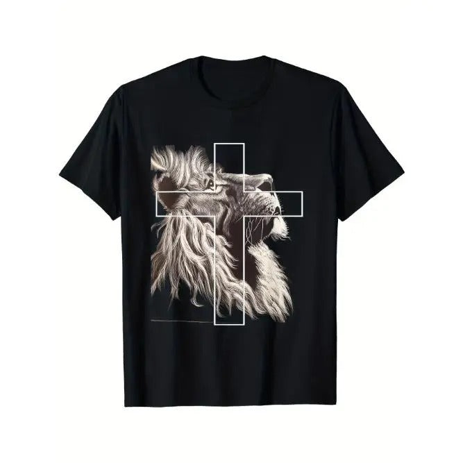 Jesus Lion Of Judah T-Shirt, Men's T-Shirt Made in USA Hoodie, Sweatshirt | TeeBloomCo.com