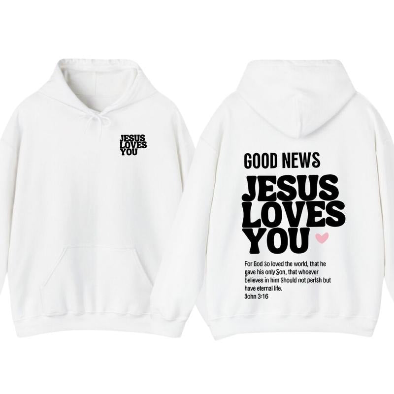 Jesus Loves You Christian T-Shirt - Bible Verse John 316, Faith Graphic Tee, Unisex, Soft Cotton, Streetwear Style,...