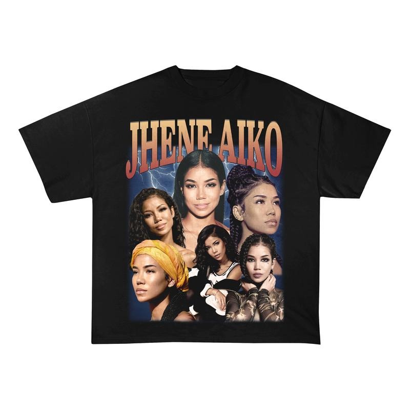 Jhene Aiko Shirt 90s Vintage Rapper Graphic Tee Hip Hop Merch Men Women Unisex Cotton Menswear Top Hoodie, Sweatshirt