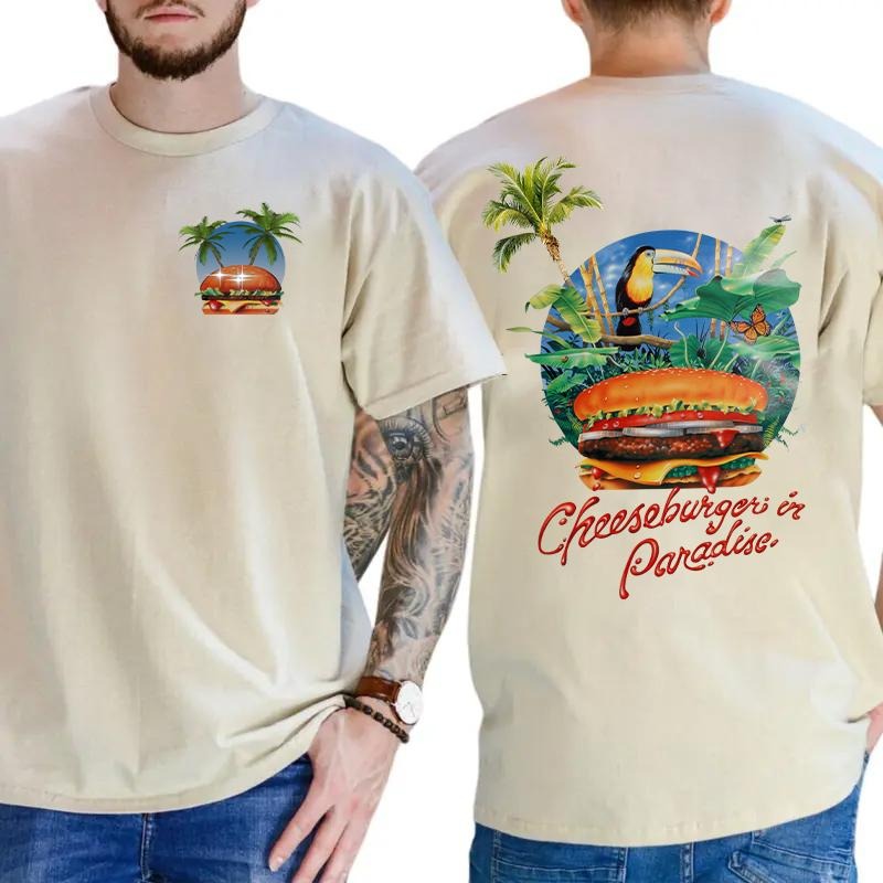 Jimmy. B Tee – Cheeseburger in Paradise Shirt for Food & Music Lovers Hoodie, Sweatshirt | TeeBloomCo.com