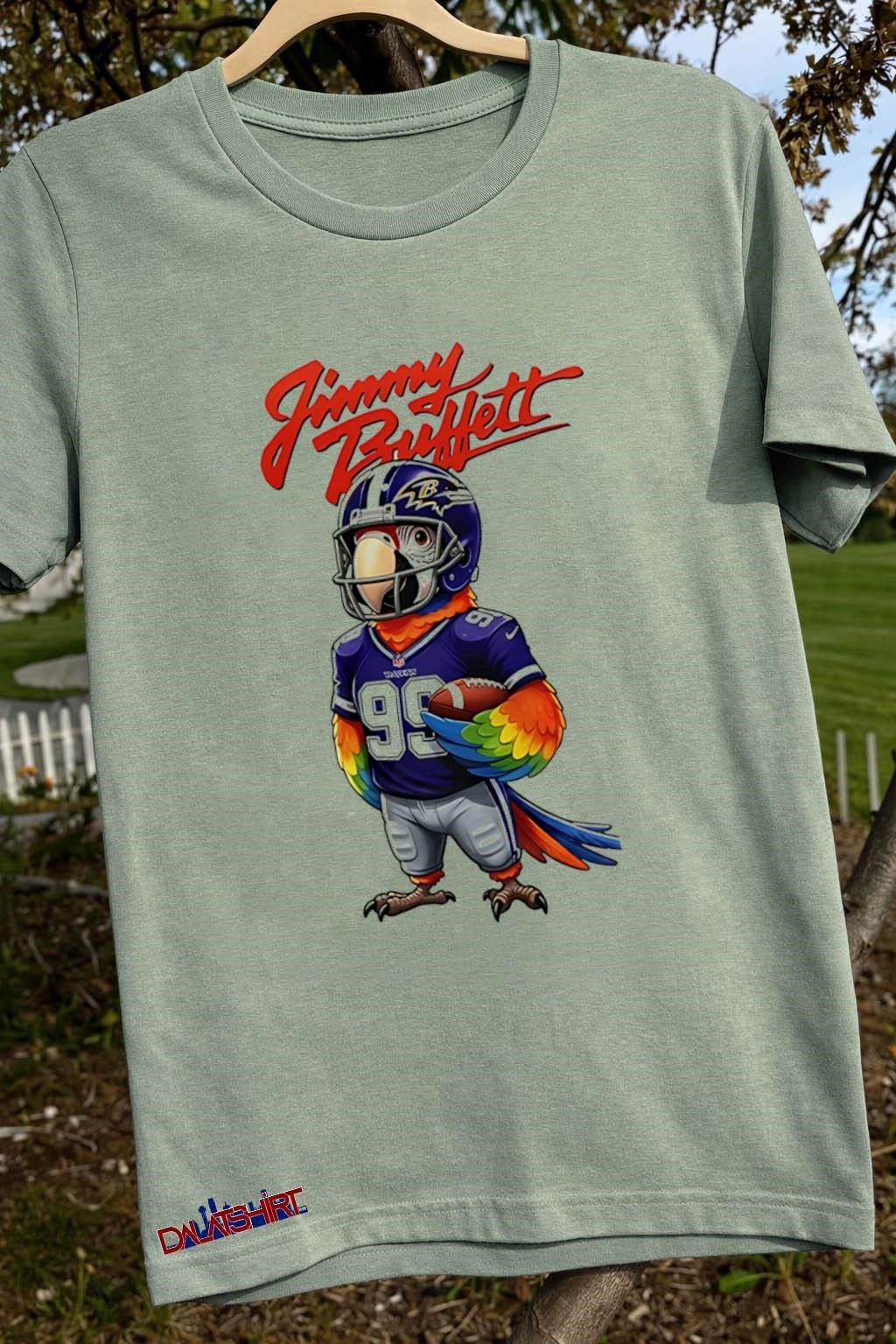 Jimmy Buffett Baltimore Ravens Football Parrot Number 99 shirt