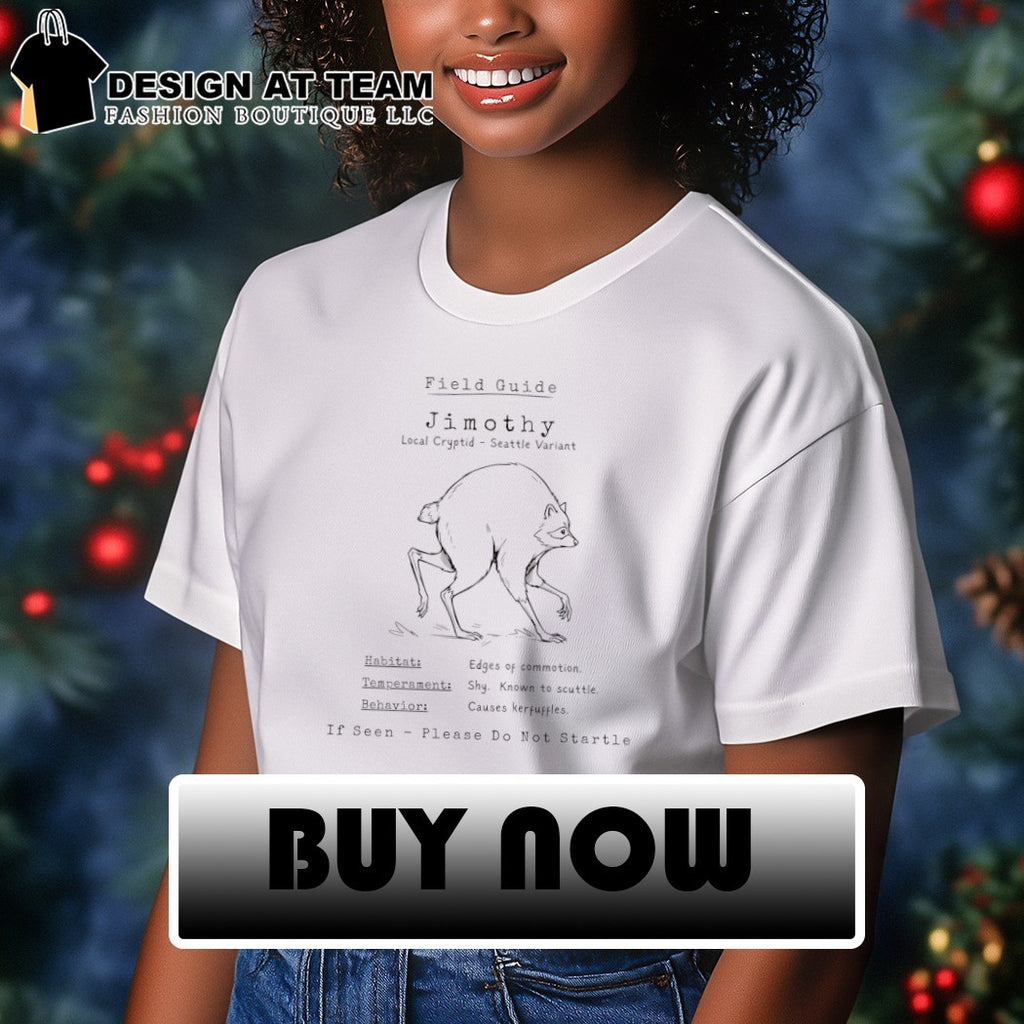Jimothy Cryptid Raccoon Field Guide shirt