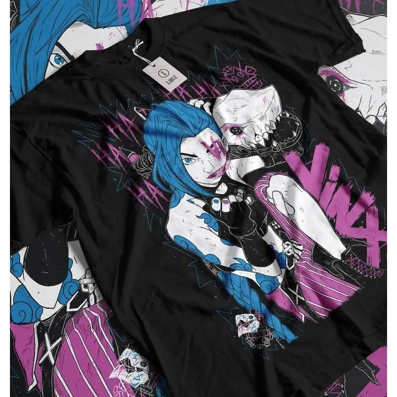 Jinx Inspired Champion Jinx Style T-shirt Zaun Hoodie Jinx Slyle Unisex T-shirt Sweatshirt | TeeBloomCo.com