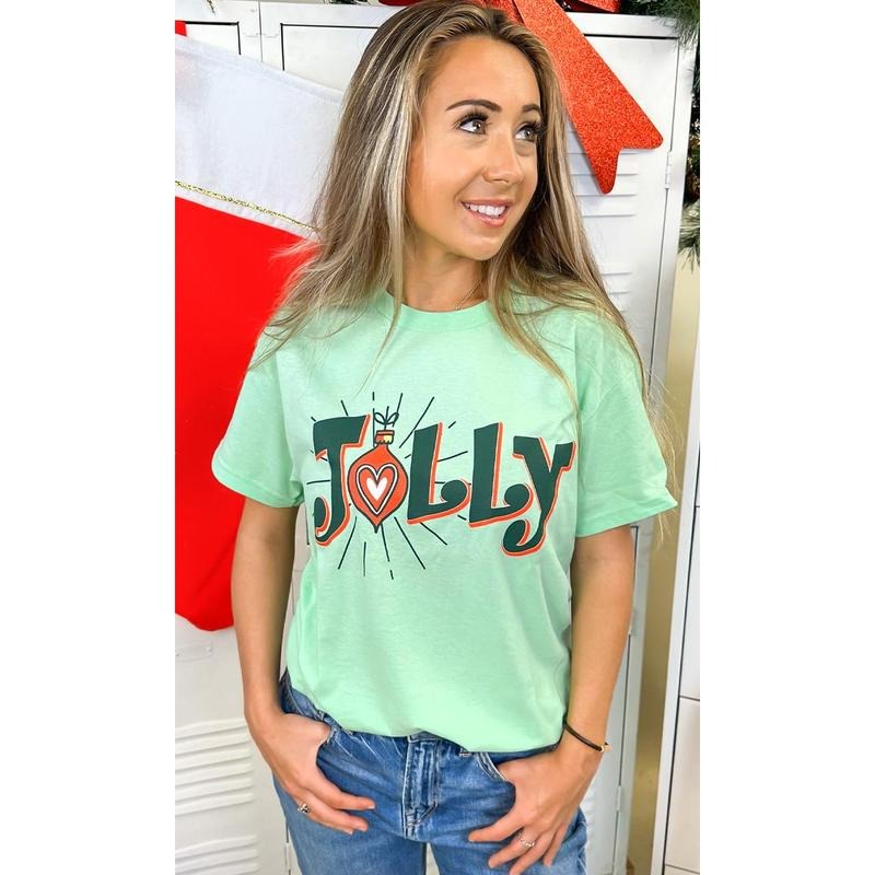 Jolly Christmas Graphic T-Shirt Hoodie, Sweatshirt | TeeBloomCo.com