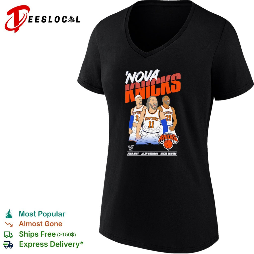 Josh Hart Jalen Brunson Mikal Bridges New York Knicks Nova Knights NBA shirt