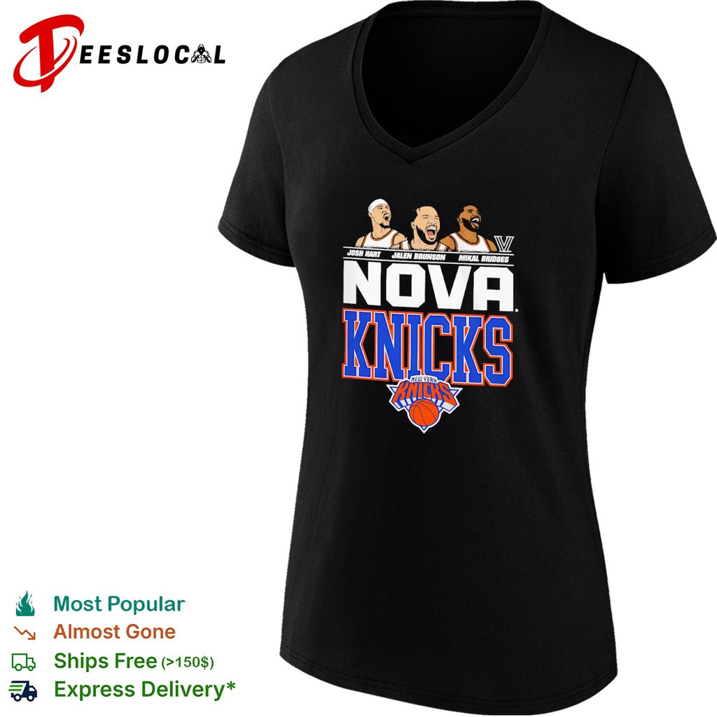 Josh Hart Jalen Brunson Mikal Bridges New York Knicks Villanova Nova Knicks shirt