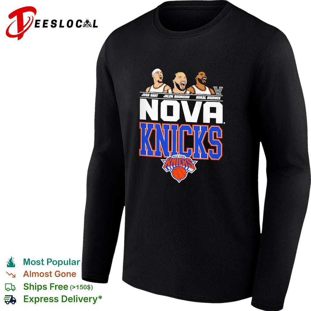 Josh Hart Jalen Brunson Mikal Bridges New York Knicks Villanova Nova Knicks shirt