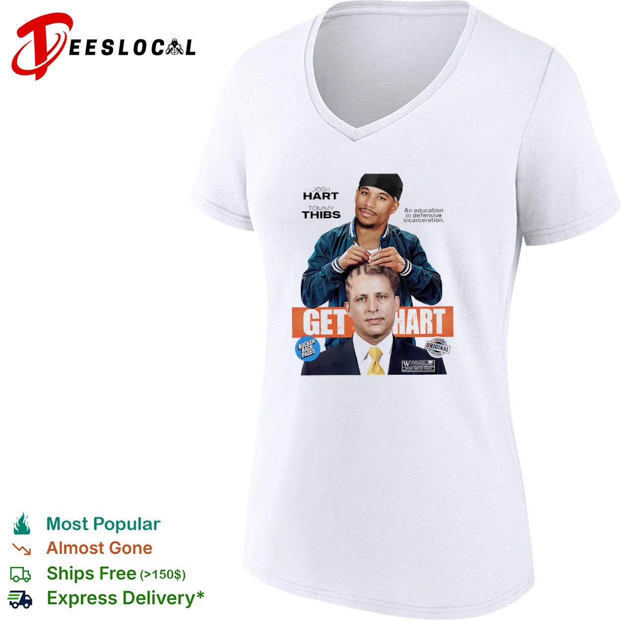 Josh Hart Tom Thibodeau New York Knicks Get Hart parody basketball shirt