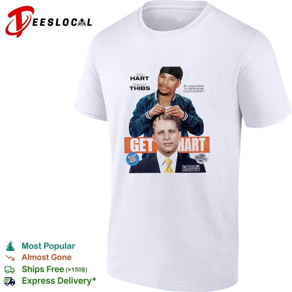 Josh Hart Tom Thibodeau New York Knicks Get Hart parody basketball shirt