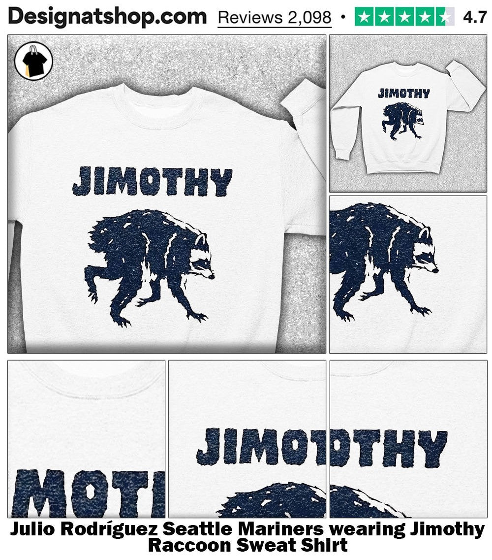 Julio Rodríguez Seattle Mariners wearing Jimothy Raccoon shirt