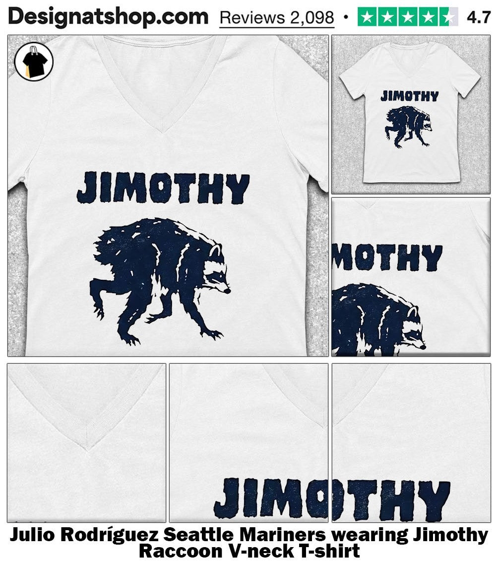 Julio Rodríguez Seattle Mariners wearing Jimothy Raccoon shirt