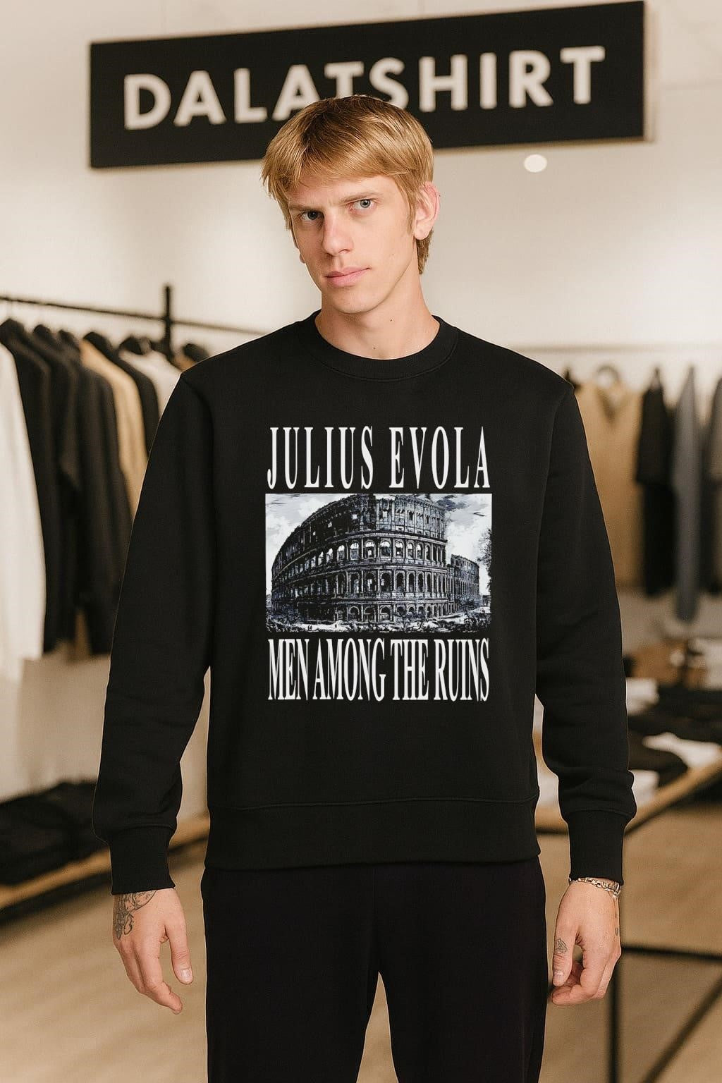 Julius Evola Men Among The Ruins Roman Colosseum Architecture shirt