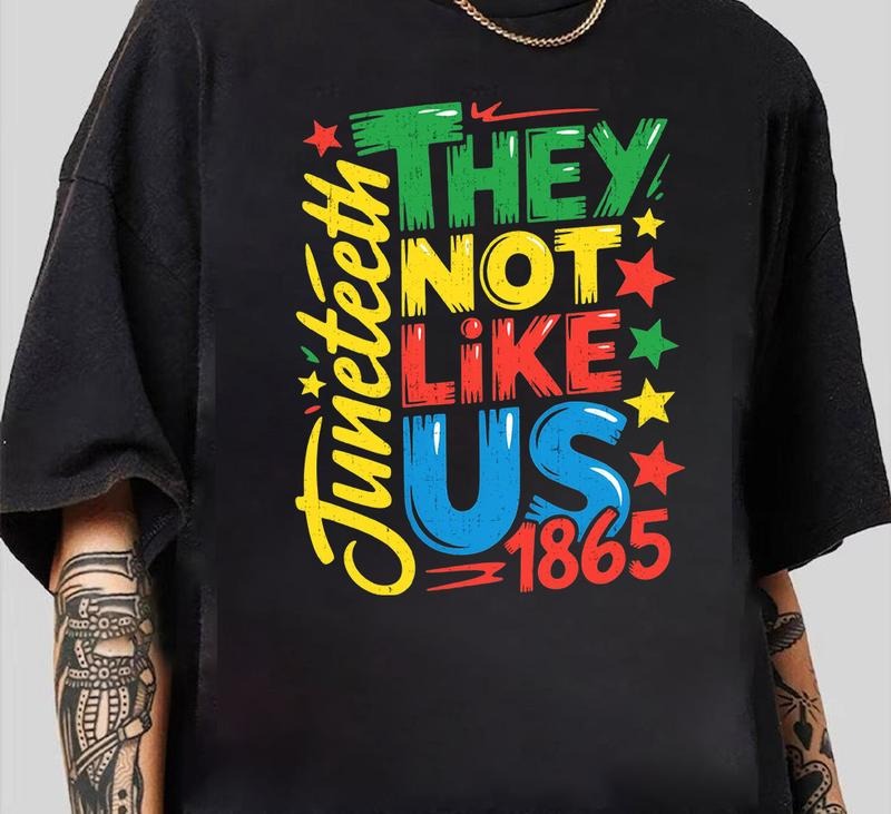 Juneteenth 1865 They Not Like Us Tee T-Shirt Streetwear Graphic Comfy Cotton Hoodie, Sweatshirt | TeeBloomCo.com