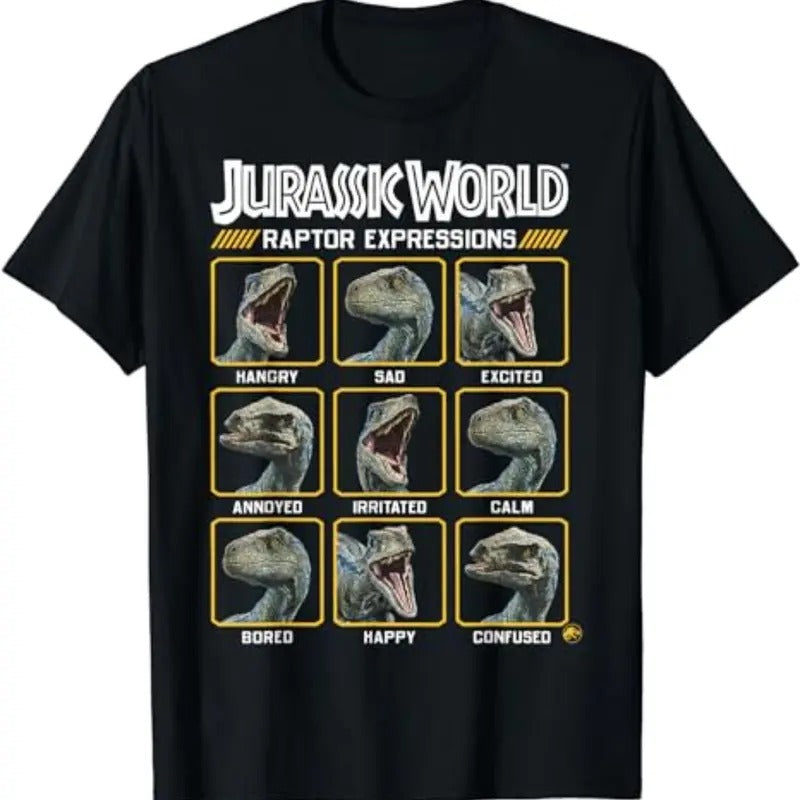 Jurassic World Two Blue Raptor Expressions Graphic T-Shirt Hoodie, Sweatshirt | TeeBloomCo.com