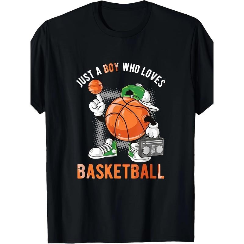 Just A Boy Who Loves Basketball Men T-Shirt -  Cotton T-shirt Made in USA Hoodie, Sweatshirt | TeeBloomCo.com