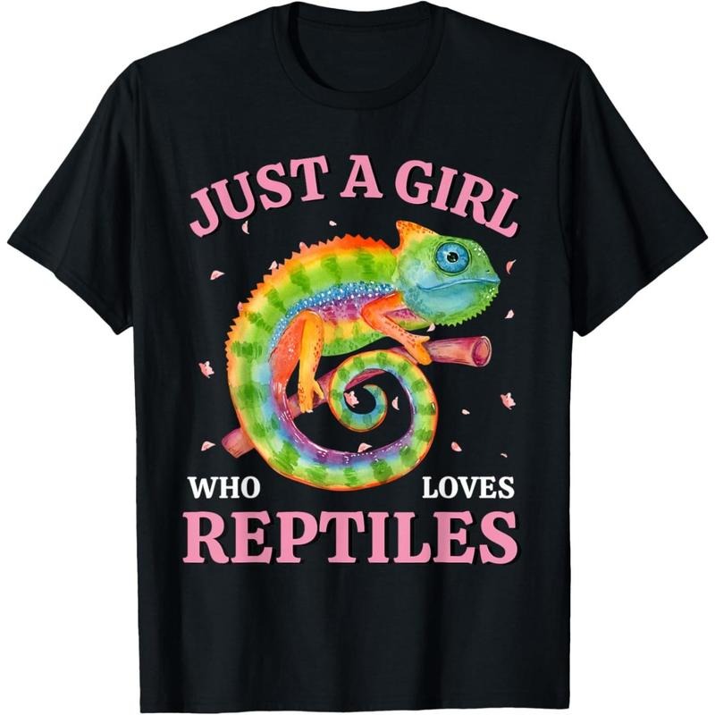 Just A Girl Who Loves Reptiles Funny Lizard Lover Design T-Shirt made in usa Hoodie, Sweatshirt | TeeBloomCo.com
