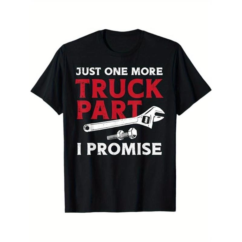 Just One More Truck Part I Promise Auto Mechanic Garage Men T - Shirt, 100% Cotton, Gifts for Car Mechanics, S
